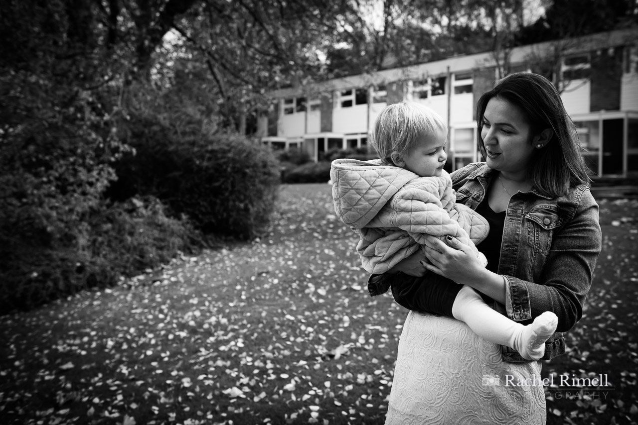 black and white mother and child photo in blackheath 