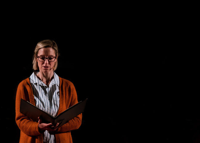 portrait of narrator at Sydenham Arts performance of The Snowman