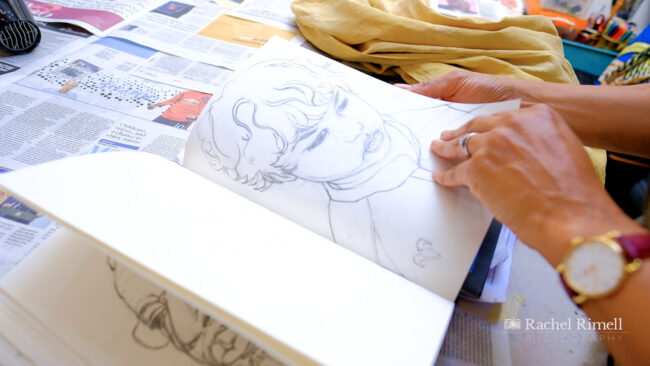 London illustrator pencil portraits