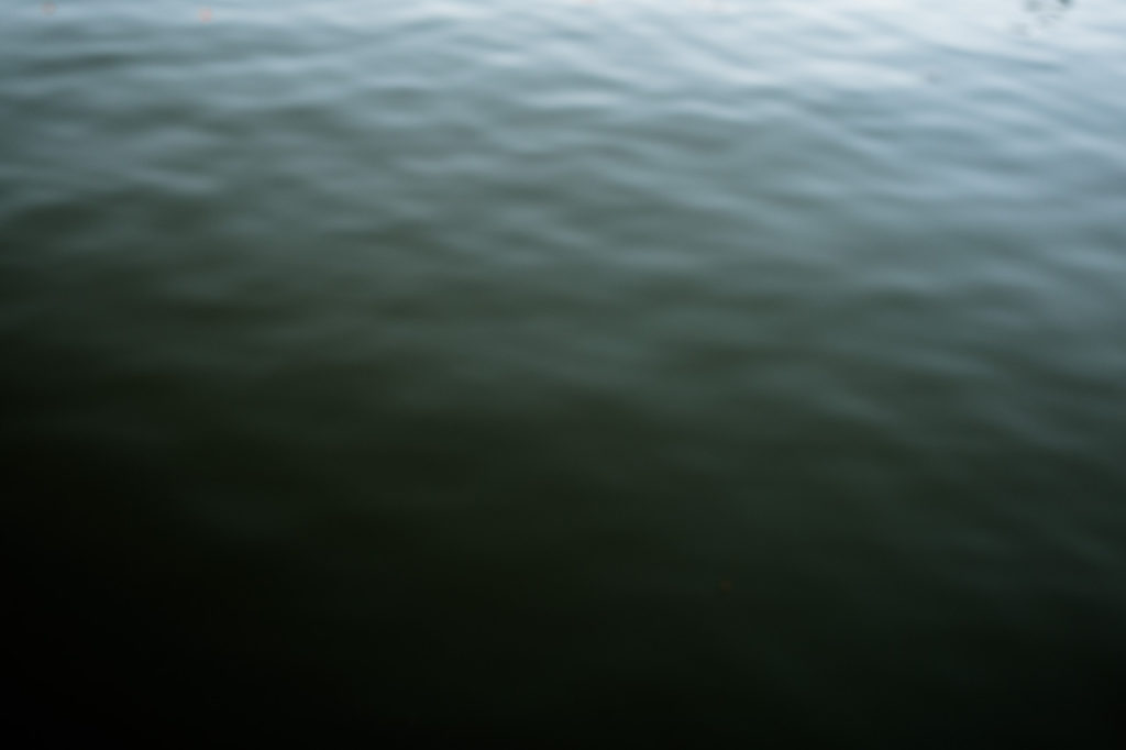 blurred out of focus image of the sea at Whitby