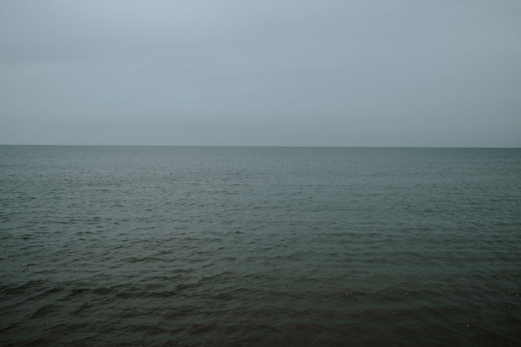 the horizon as viewed from Filey promenade North Yorkshire June 2021