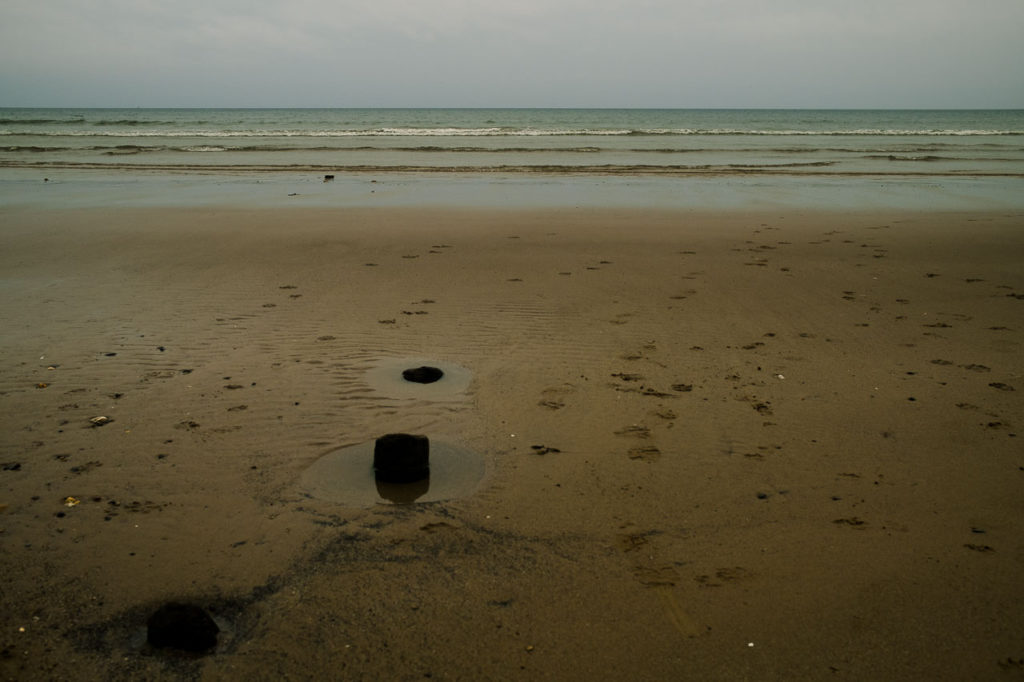 view across the sands at Filey North Yorkshire