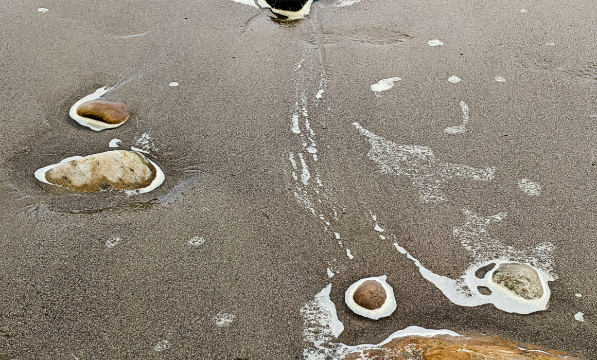 stones on Sandsend beach North Yorkshire